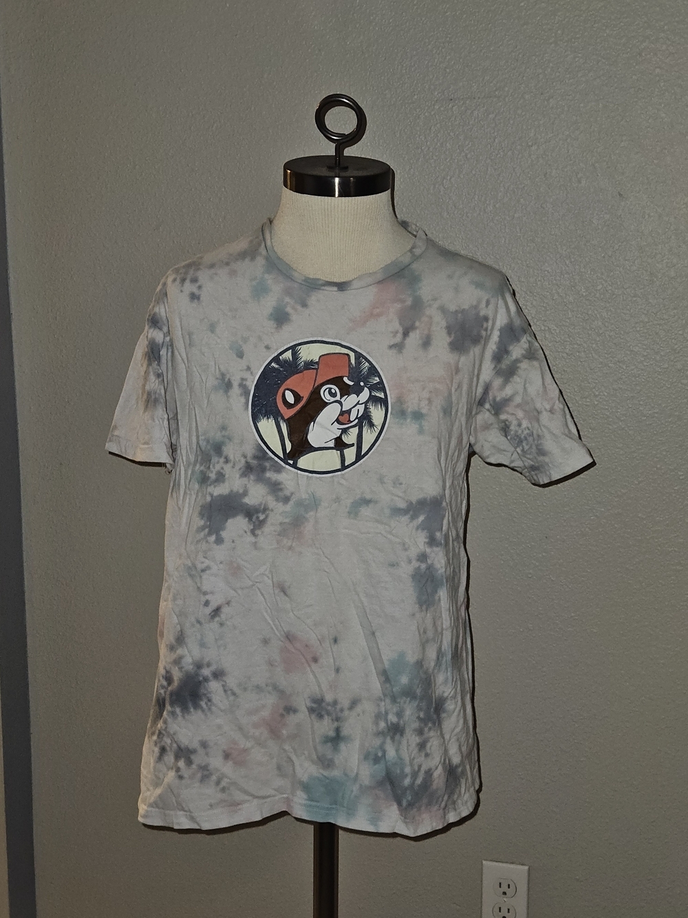 Gone To Buc-EEs Graphic Tie-Dye Short Sleeve Tee - White/Gray with Retro Logo